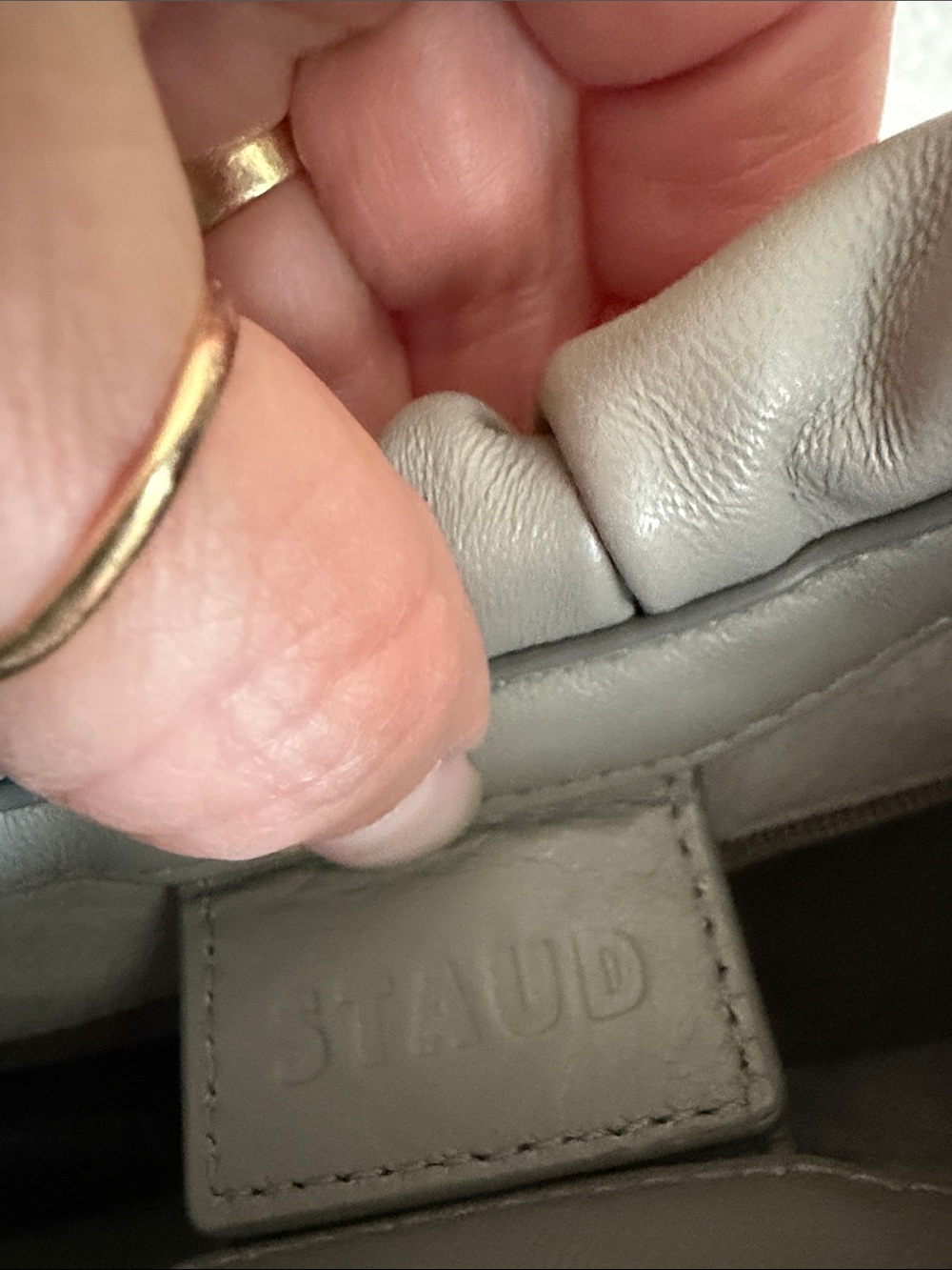 STAUD Crescent Shoulder Bag in Grey - Picture 7 of 8